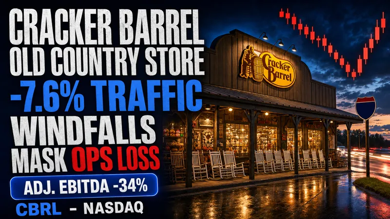 Cracker Barrel (CBRL) FY2026 10-K: Traffic Down 7.6% After the Logo, and the Profit Was One-Offs