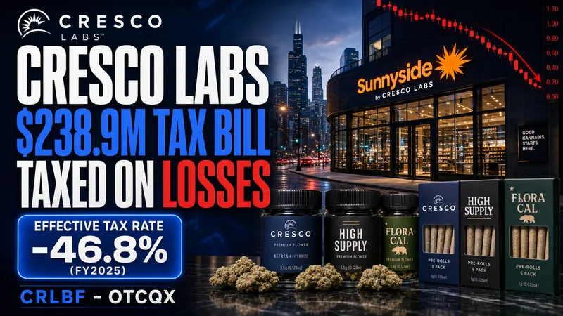 Taxed on Losses: The $239M Bet Inside Cresco Labs (CRLBF)