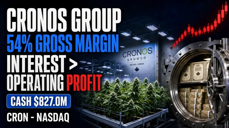 Cronos Group (CRON) Q2 2026 Earnings: $827M Cash, Altria's 41% Stake, Israel Duty Risk