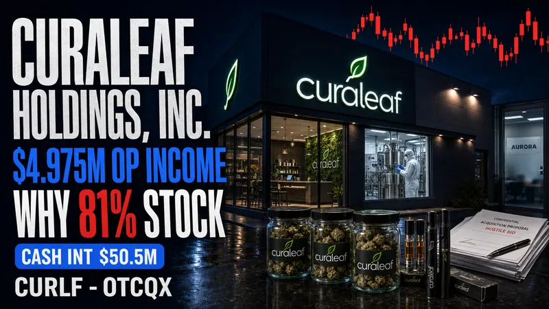 Curaleaf CURLF Q2 2026 10-Q: The Aurora Takeover Bid Math and the $468M 280E Reserve
